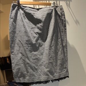 Sport Collection Cotton Black and White Gingham Skirt ☀️SJ